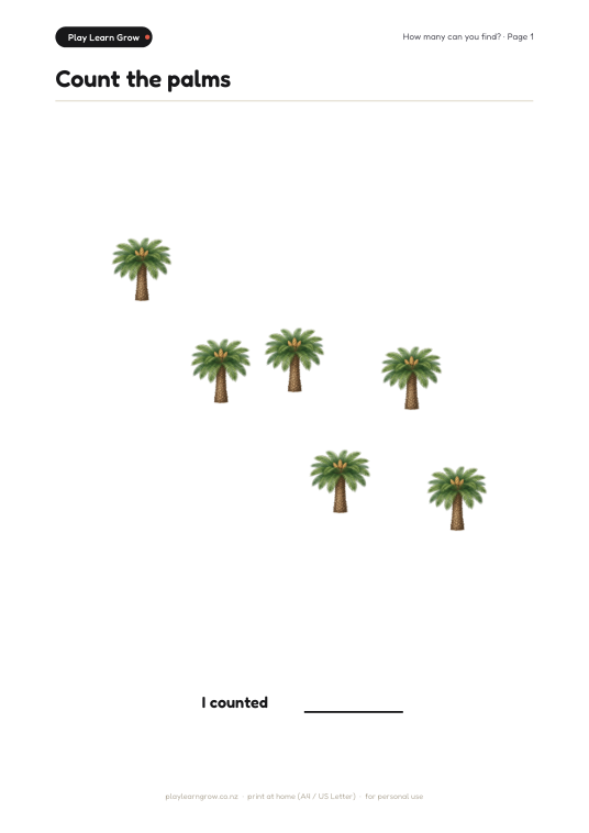 Count the palms page preview 1