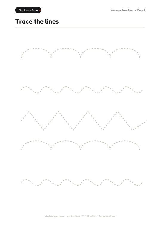 Trace the lines · No. 2 page preview 1