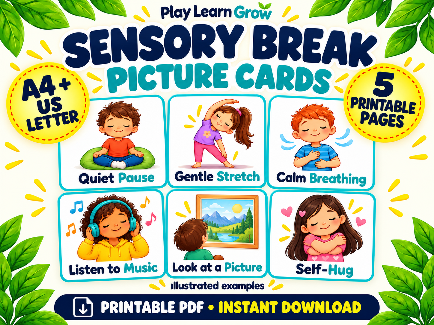 Sensory Break Picture Cards