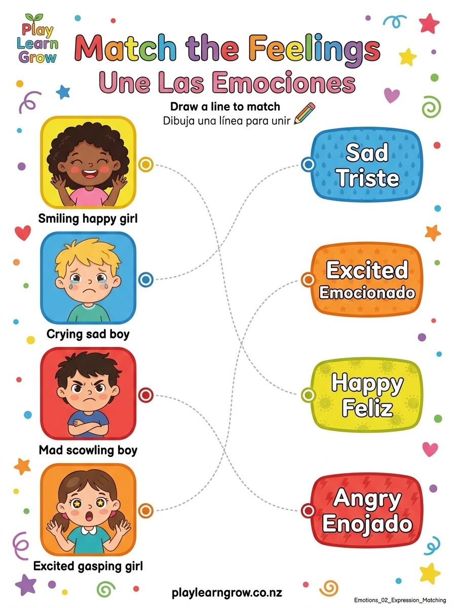 Feelings and Calm-Down Worksheets for Kids – English and Spanish preview 4