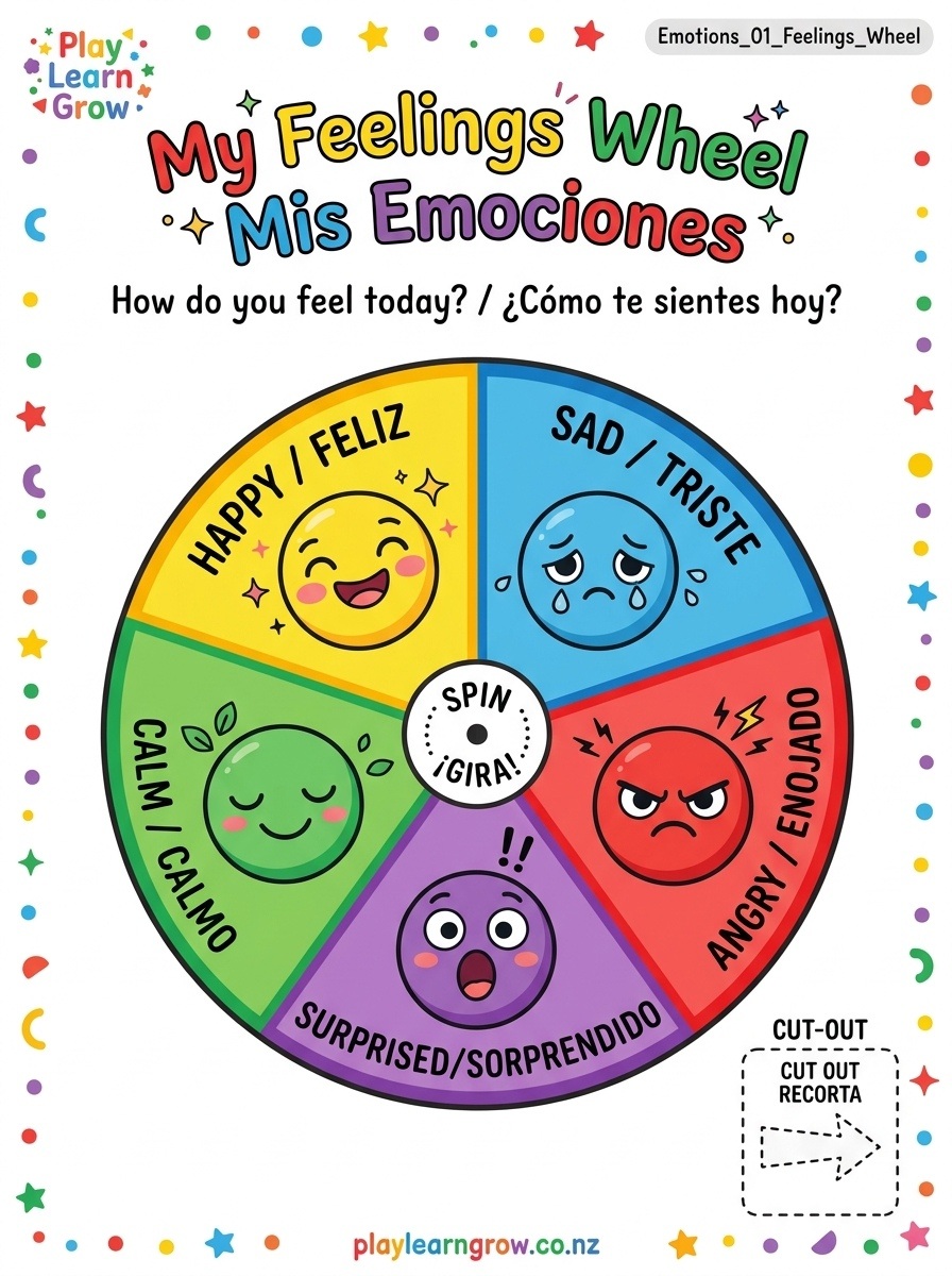Feelings and Calm-Down Worksheets for Kids – English and Spanish preview 5