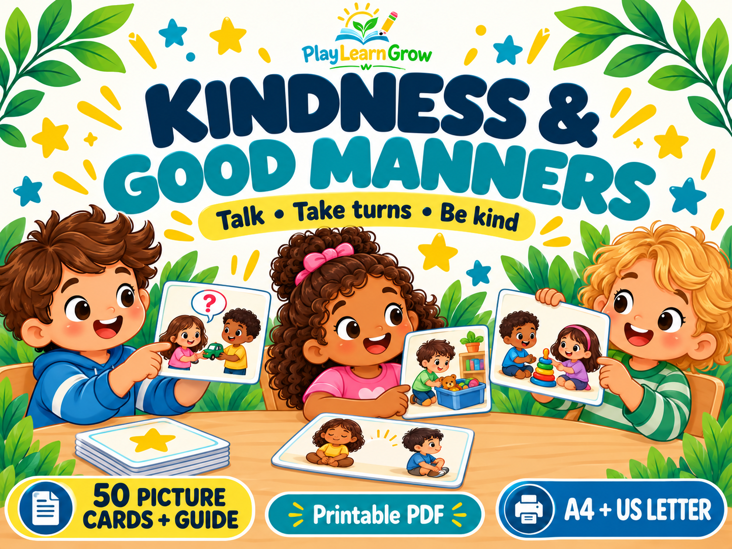 50 Kindness and Good Manners Picture Cards
