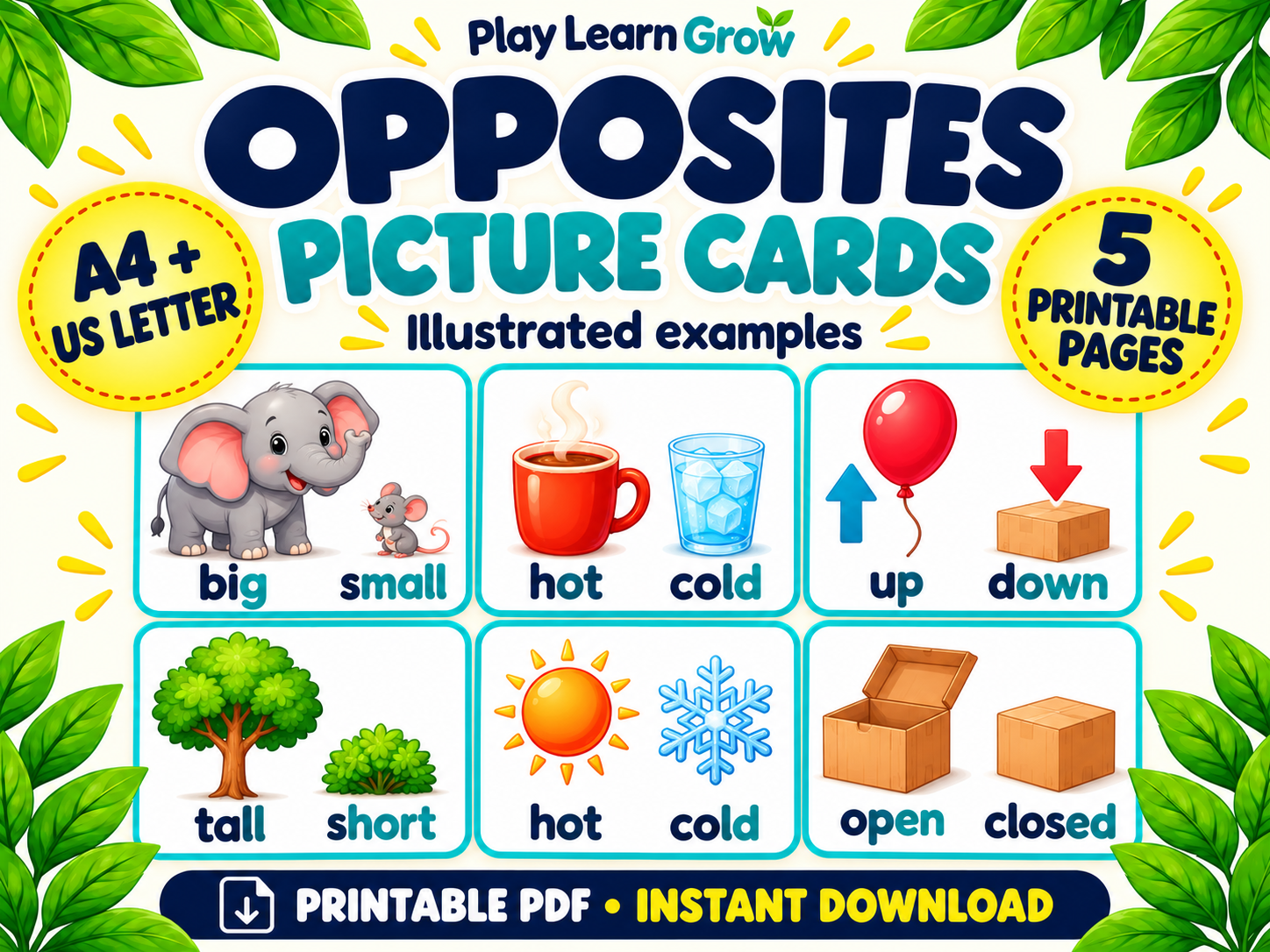 Opposites Picture Cards