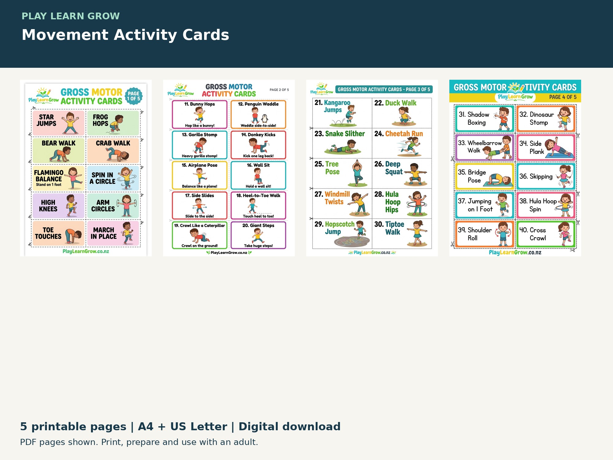 Movement Activity Cards preview 2