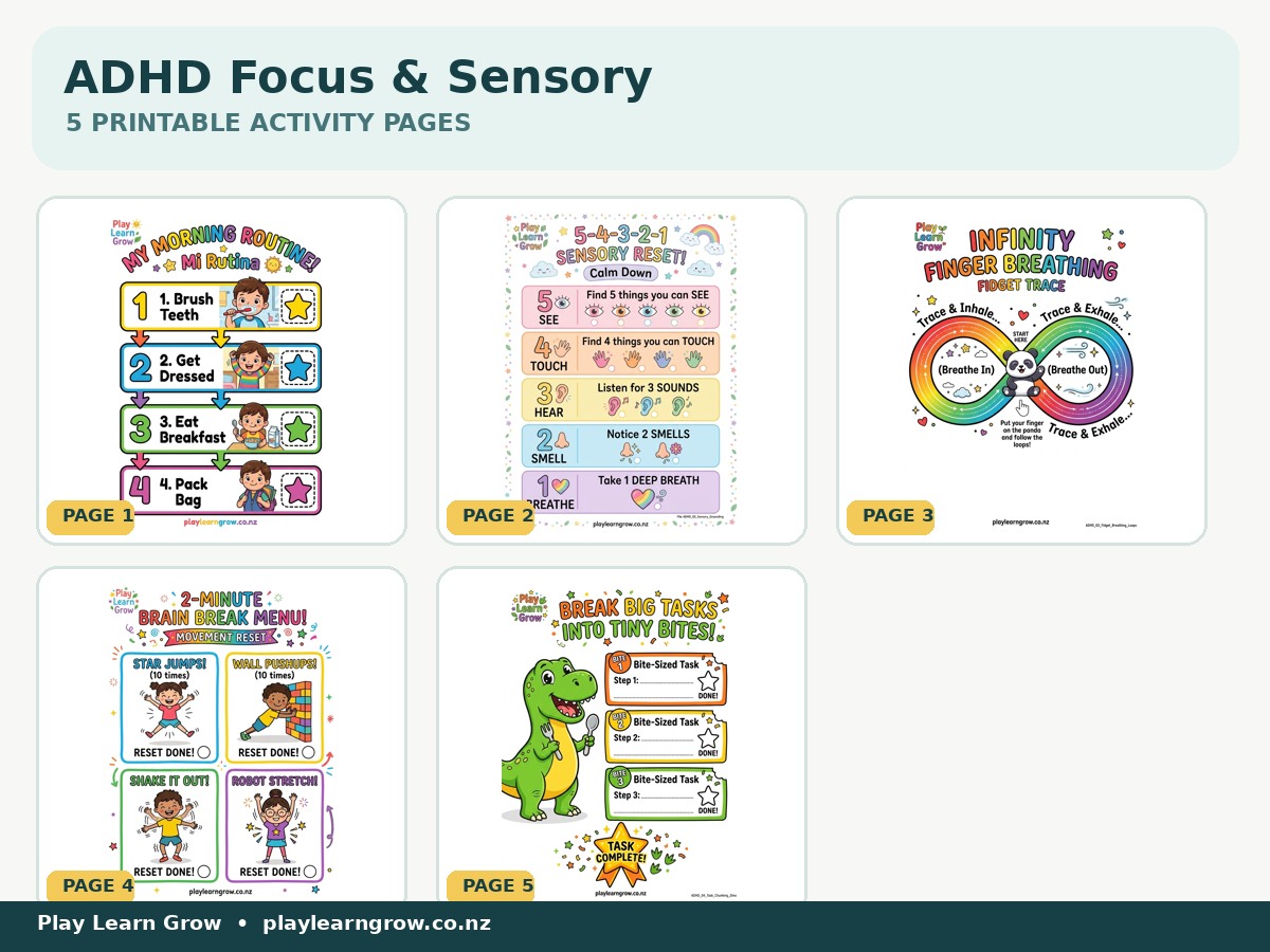 ADHD Focus and Sensory Regulation Visual Activity Pack preview 2