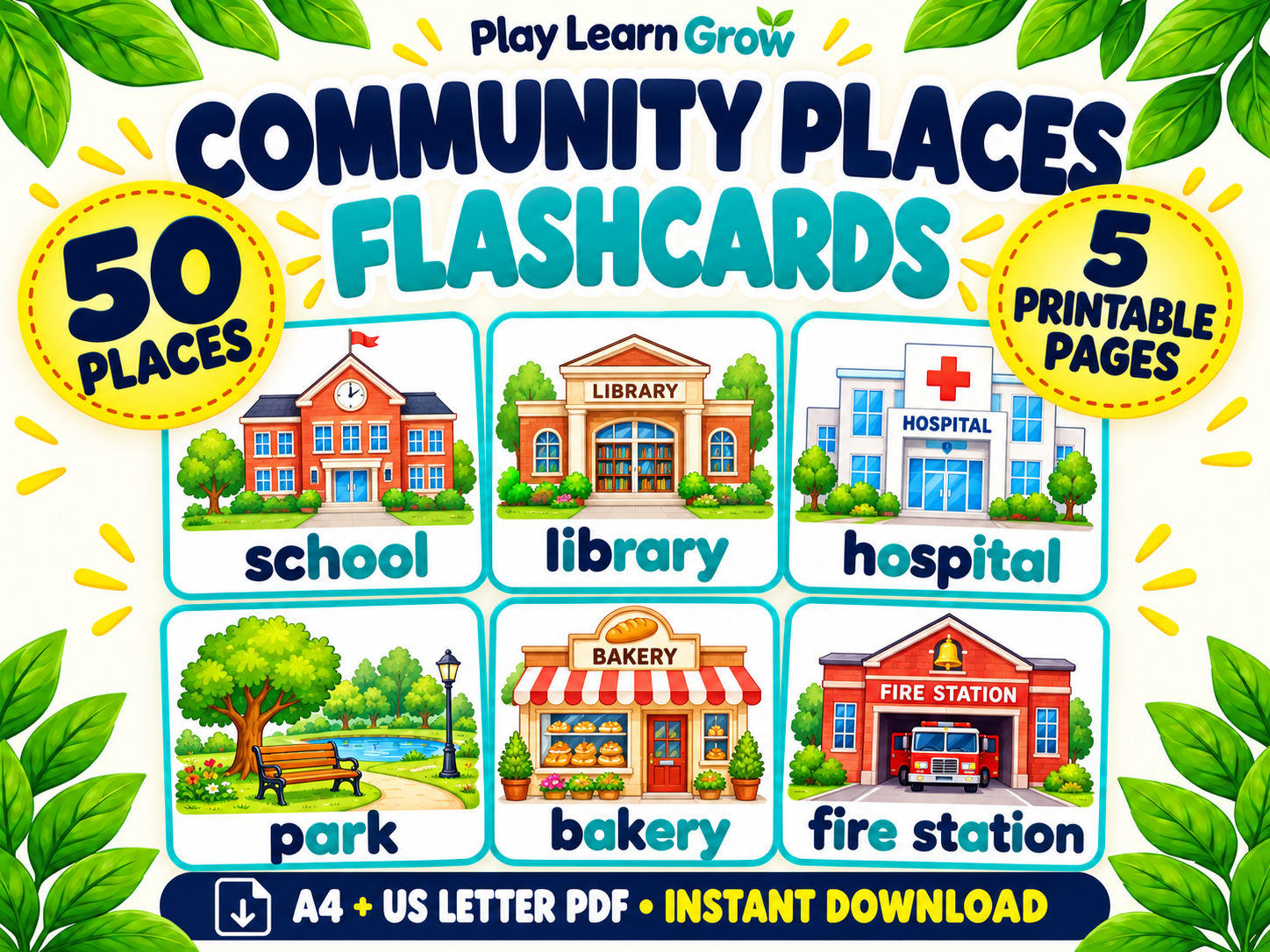 Community Places Flashcards