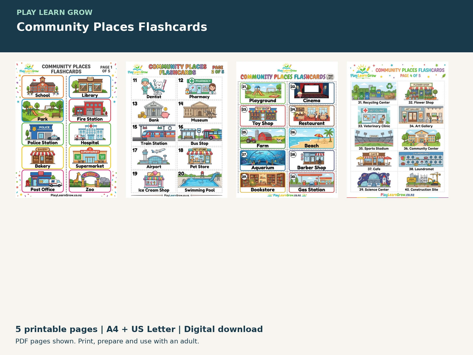 Community Places Flashcards preview 2