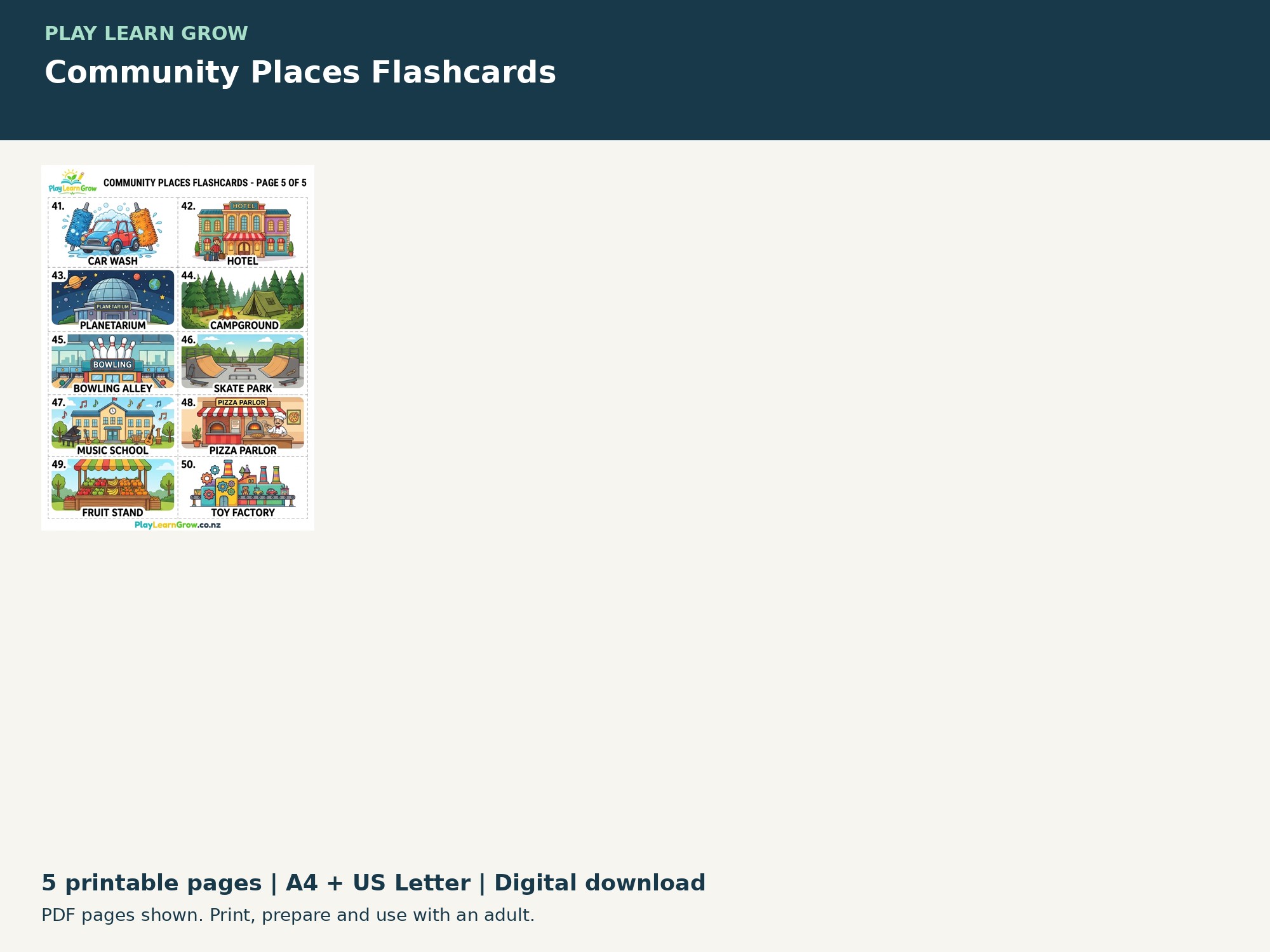 Community Places Flashcards preview 3