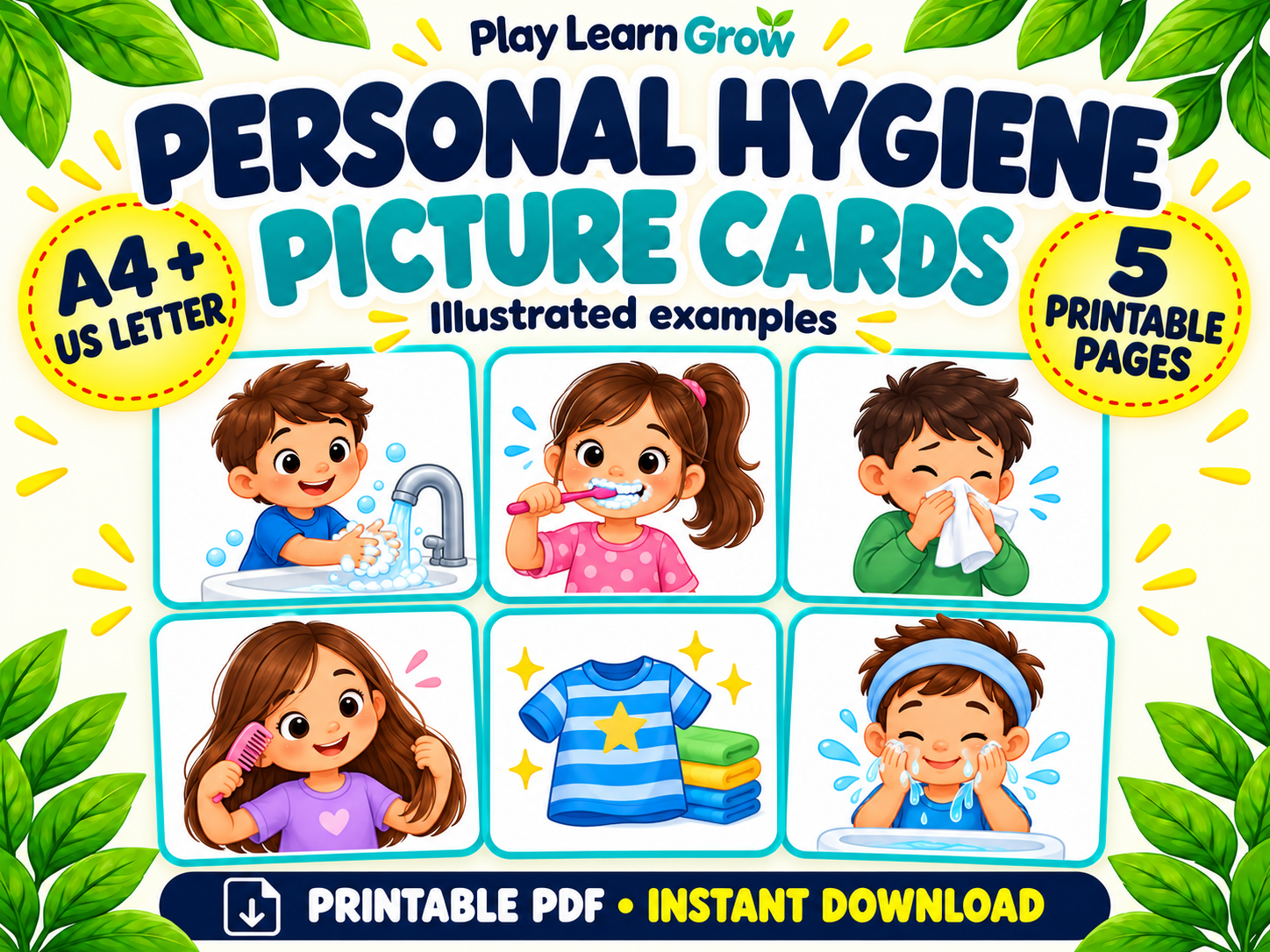 Personal Hygiene Picture Cards