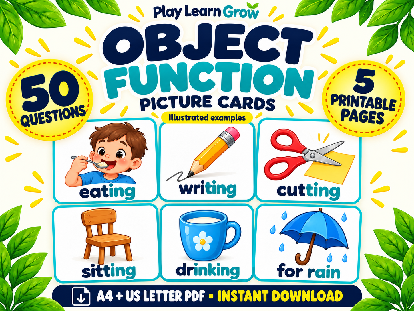 Object Function Picture Cards
