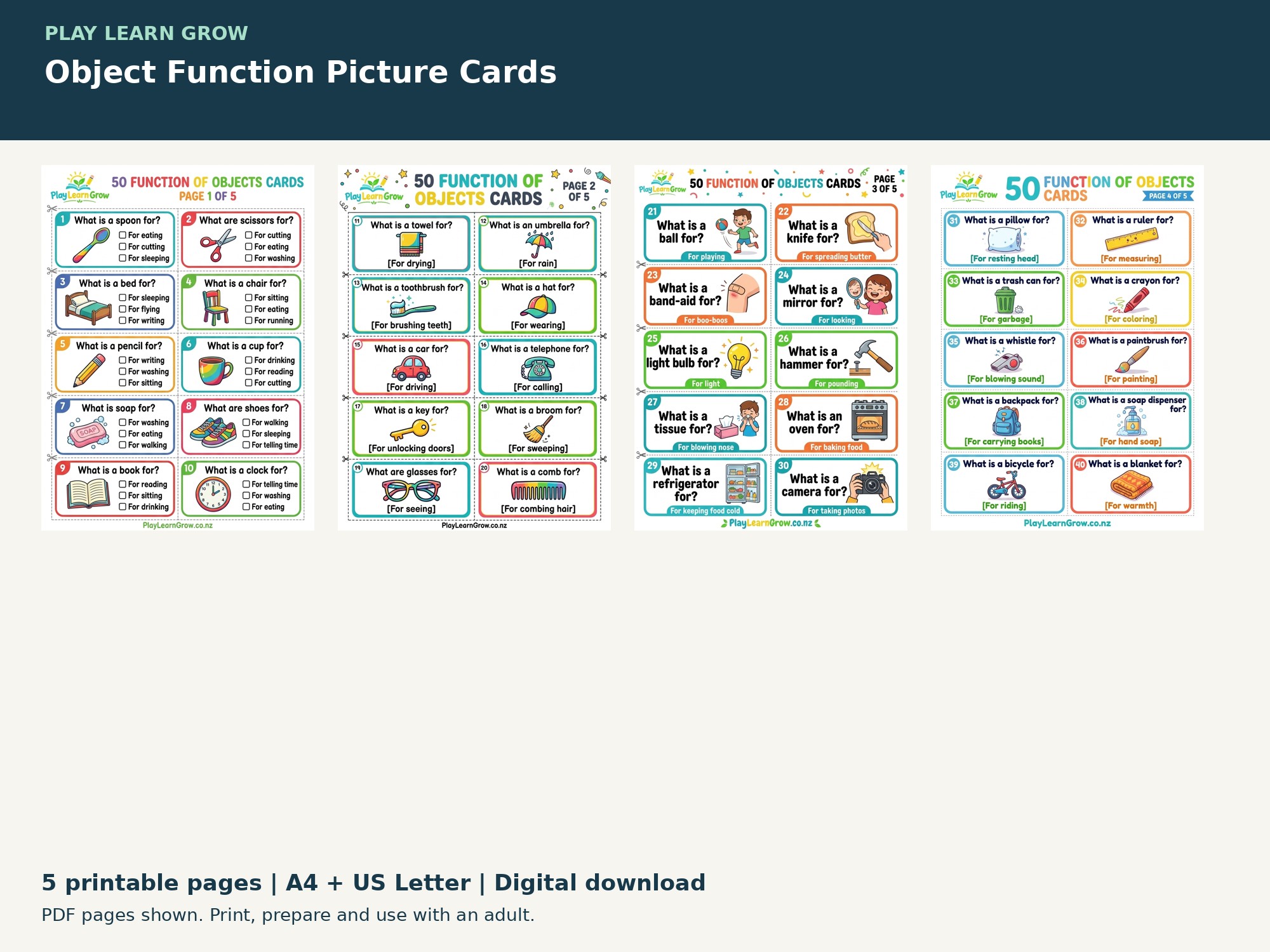 Object Function Picture Cards preview 2