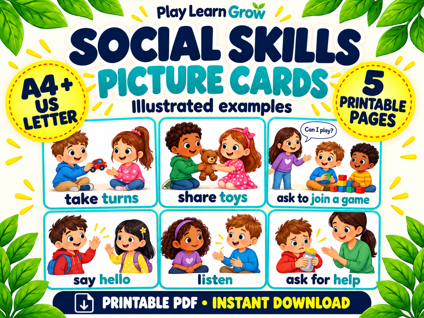 Social Skills Picture Cards