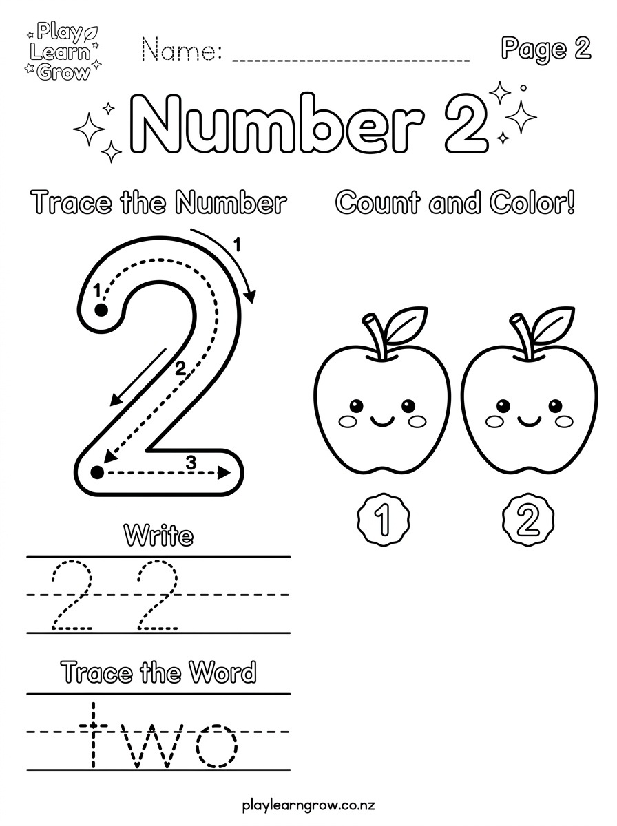 Numbers 1–20 Counting and Tracing Worksheets preview 4