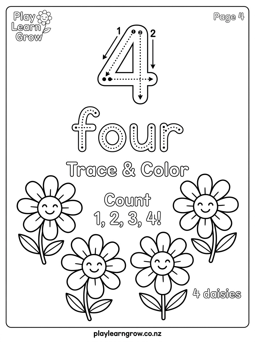 Numbers 1–20 Counting and Tracing Worksheets preview 6
