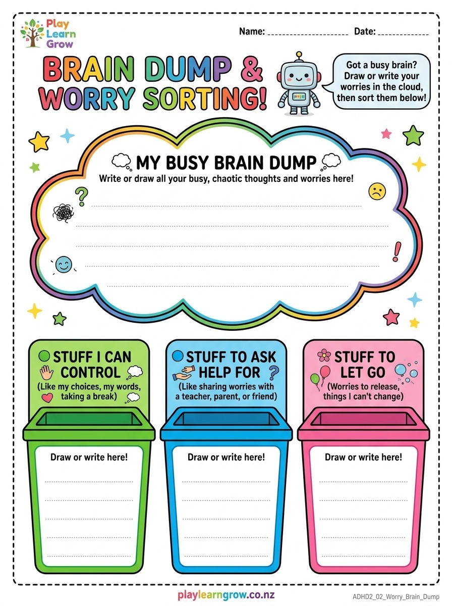 ADHD Superpower Skills – Focus and Calm Activity Pack, Part 2 preview 4