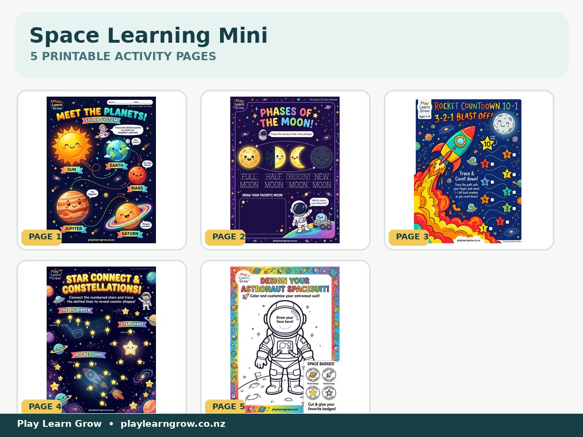 Space Learning and Astronaut Activity Mini Pack preview 2